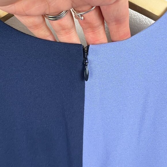 Hutch Colorblock Wrap Midi Dress Size XS Blue Wedding Guest Church Work Event - Picture 9 of 12